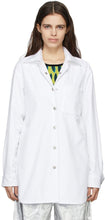 Dries Van Noten White Len Lye Edition Poplin Shirt - DRIES VAN NOTEN CHEMISE DE POPULON DE POPULAIRE LUE LUE LUES WHITE - 건조 Van Noten White Len Lye Edition Poplin Shirt.
