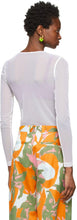 Dries Van Noten White Nylon Mesh Long Sleeve T-Shirt