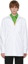 Dries Van Noten White Padded Shirt - Chemise rembourrée blanche blanche - 건조 Van Noten White Padded Shirt.