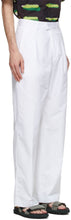 Dries Van Noten White Straight Leg Trousers