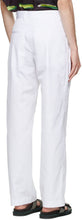 Dries Van Noten White Straight Leg Trousers