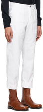 Dries Van Noten White Twill Trousers