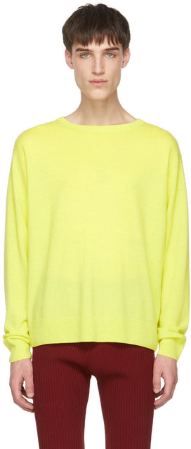 Dries Van Noten Yellow Cashmere Sweater - SHARIE VAN NOTEN JAUNE CASCHERE Pull - 건조 밴 노랑 캐시미어 스웨터를 마른다