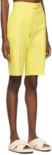 Dries Van Noten Yellow Gabardine Bermuda Shorts