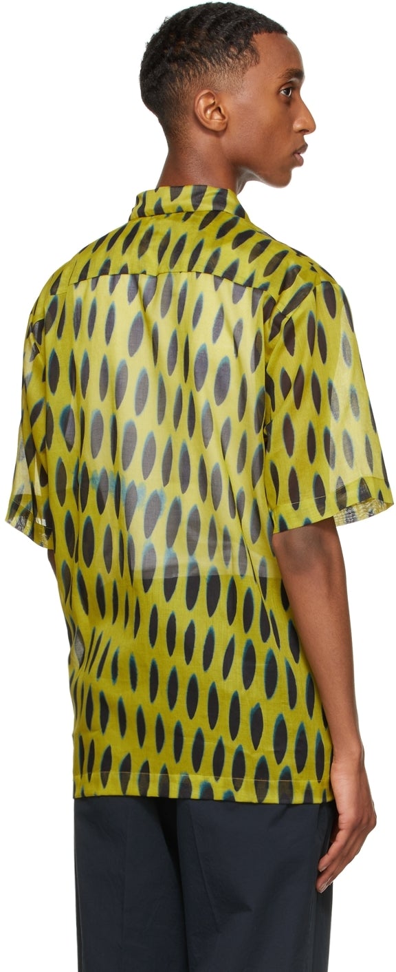 2024-25 秋冬新作  Dries Van Noten Yellow Len Lye Edition Graphic Short Sleeve シャツ/ブラウス(半袖/袖なし)
