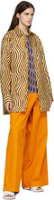 Dries Van Noten Yellow Len Lye Edition Poplin Print Shirt