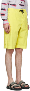 Dries Van Noten Yellow Poplin Shorts