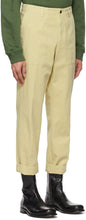Dries Van Noten Yellow Twill Trousers