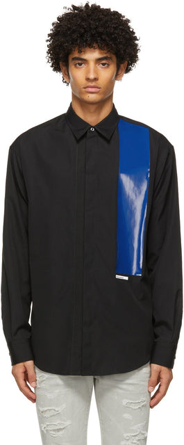 Dsquared2 Black Dropped Panel Shirt - Chemise de panneau dsquared2 noire - DSquared2 블랙 드롭 된 패널 셔츠