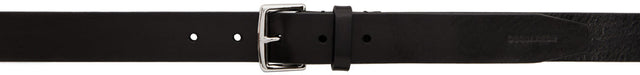 Dsquared2 Black Leather Simple Man Belt - DSQuared2 Cuir de l'homme simple en cuir noir - DSquared2 검은 가죽 간단한 남자 벨트