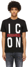 Dsquared2 Black Logo Icon T-Shirt - T-shirt d'icône logo noire dsquared2 - dsquared2 검은 로고 아이콘 티셔츠