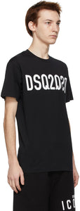 Dsquared2 Black Mirror Logo Cool T-Shirt