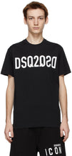 Dsquared2 Black Mirror Logo Cool T-Shirt - DSQuared2 Miroir noir Logo Cool T-shirt - DSquared2 블랙 미러 로고 쿨 티셔츠