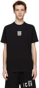 Dsquared2 Black QR-Code T-Shirt - T-shirt de code QR noir dsquared2 - DSQuared2 블랙 QR 코드 티셔츠