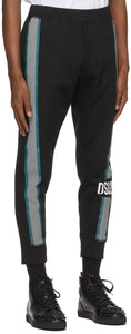 Dsquared2 Black Side Logo Ski Lounge Pants