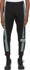 Dsquared2 Black Side Logo Ski Lounge Pants - Dsquared2 Black Side Logo Ski Lounge Pantalon - DSQuared2 검은 색면 로고 스키 라운지 바지