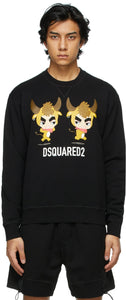 Dsquared2 Black 'Year Of The Ox' Sweatshirt - Dsquared2 Black 'Année du Sweat-shirt Box' - Dsquared2 흑인의 해마다 'sweatshirt