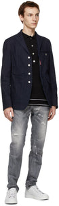 Dsquared2 Blue Aviator Jacket