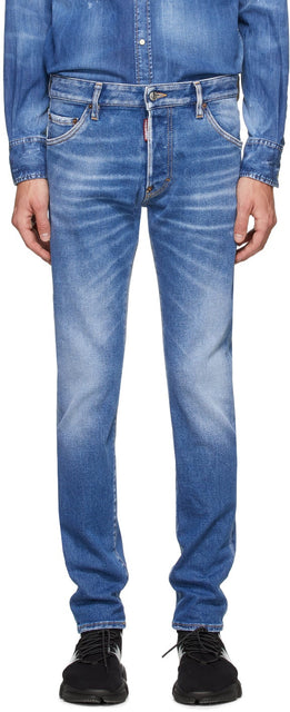 Dsquared2 Blue Cool Guy Proper Wash Jeans - Dsquared2 Blue Cool Guy Dishale Wash Jeans - Dsquared2 블루 쿨 녀석 적절한 워시 청바지