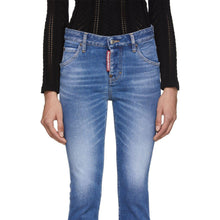 Dsquared2 Blue Denim Good Girl Cropped Jeans