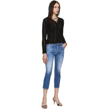 Dsquared2 Blue Denim Good Girl Cropped Jeans - Dsquared2 Denim Bleu Good Girl Cropped Jeans - DSquared2 블루 데님 좋은 소녀는 청바지를 잘게 썬 것입니다