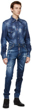 Dsquared2 Blue Straight Western Shirt