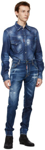 Dsquared2 Blue Straight Western Shirt