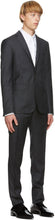 Dsquared2 Grey Wool Striped Paris Fit Suit