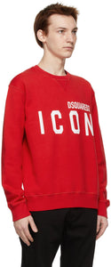 Dsquared2 Red 'Icon' Crewneck Sweatshirt