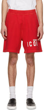 Dsquared2 Red 'Icon' Shorts - Short "icon" dsquared2 rouge - dsquared2 빨간색 '아이콘'반바지