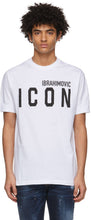 Dsquared2 White Ibrahimovic Edition 'Icon' T-Shirt - Dsquared2 T-shirt d'icône ibrahimovic 'icon' - DSQuared2 화이트 Ibrahimovic Edition '아이콘'티셔츠