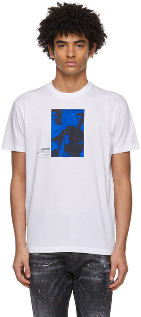 Dsquared2 White Ibrahimovic Edition Punk T-Shirt - Dsquared2 T-shirt punk ibrahimovic édition ibrahimovic - DSquared2 화이트 Ibrahimovic Edition 펑크 티셔츠