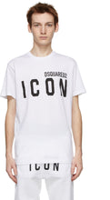 Dsquared2 White 'Icon' T-Shirt - Dsquared2 T-shirt 'icon' blanc ' - DSQuared2 화이트 '아이콘'티셔츠