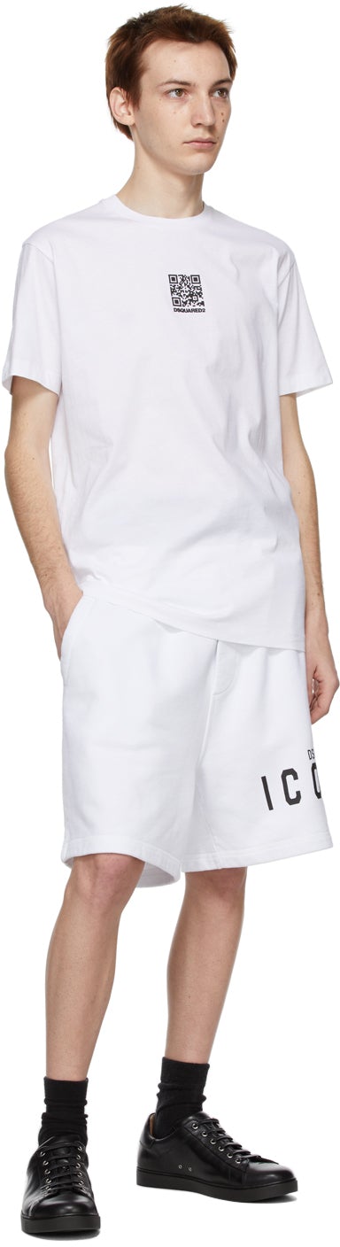 Dsquared2 White QR Code Cool T-Shirt
