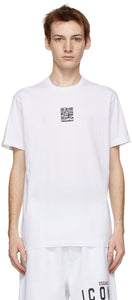 Dsquared2 White QR Code Cool T-Shirt - Dsquared2 Code QR blanc COOL T-shirt Cool - DSQuared2 화이트 QR 코드 멋진 T 셔츠입니다