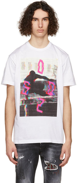 Dsquared2 White Run Cool T-Shirt - Dsquared2 T-shirt cool run blanc - DSquared2 화이트 멋진 티셔츠를 실행합니다