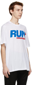 Dsquared2 White 'Run' Slouch T-Shirt