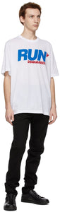 Dsquared2 White 'Run' Slouch T-Shirt