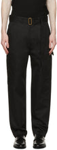Dunhill Black Linen Carpenter Trousers - Pantalon de charpentier en lin noir Dunhill - 던힐 블랙 린넨 목수 바지