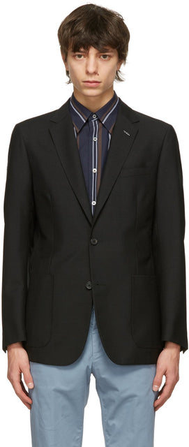 Dunhill Black Mohair Mayfair Jacket - Dunhill Black Mohair Mayfair Veste - Dunhill 블랙 모헤어 메이페어 자켓