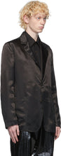 Dunhill Black Satin Wrap Blazer