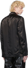 Dunhill Black Satin Wrap Blazer