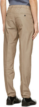 Dunhill Tan Wool Single Pleat Trousers