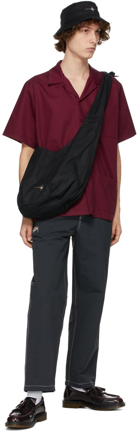 EDEN power corp Burgundy Kalkeri Short Sleeve Shirt