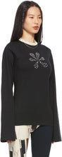 ELLISS Black Flower Doodle Long Sleeve T-Shirt