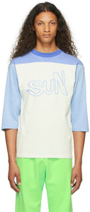 ERL Blue 'Sun' Football Jersey T-Shirt - T-shirt Jersey de football 'Sun' Erl Blue 'Sun' - erl 푸른 '태양'축구 유니폼 티셔츠