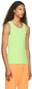 ERL Green Rib Knit Tank Top