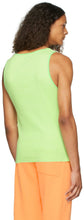 ERL Green Rib Knit Tank Top
