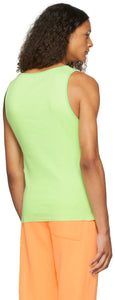 ERL Green Rib Knit Tank Top