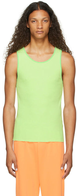 ERL Green Rib Knit Tank Top - Débardeur en tricot vert erl - ERL 그린 리브 니트 탱크 탑